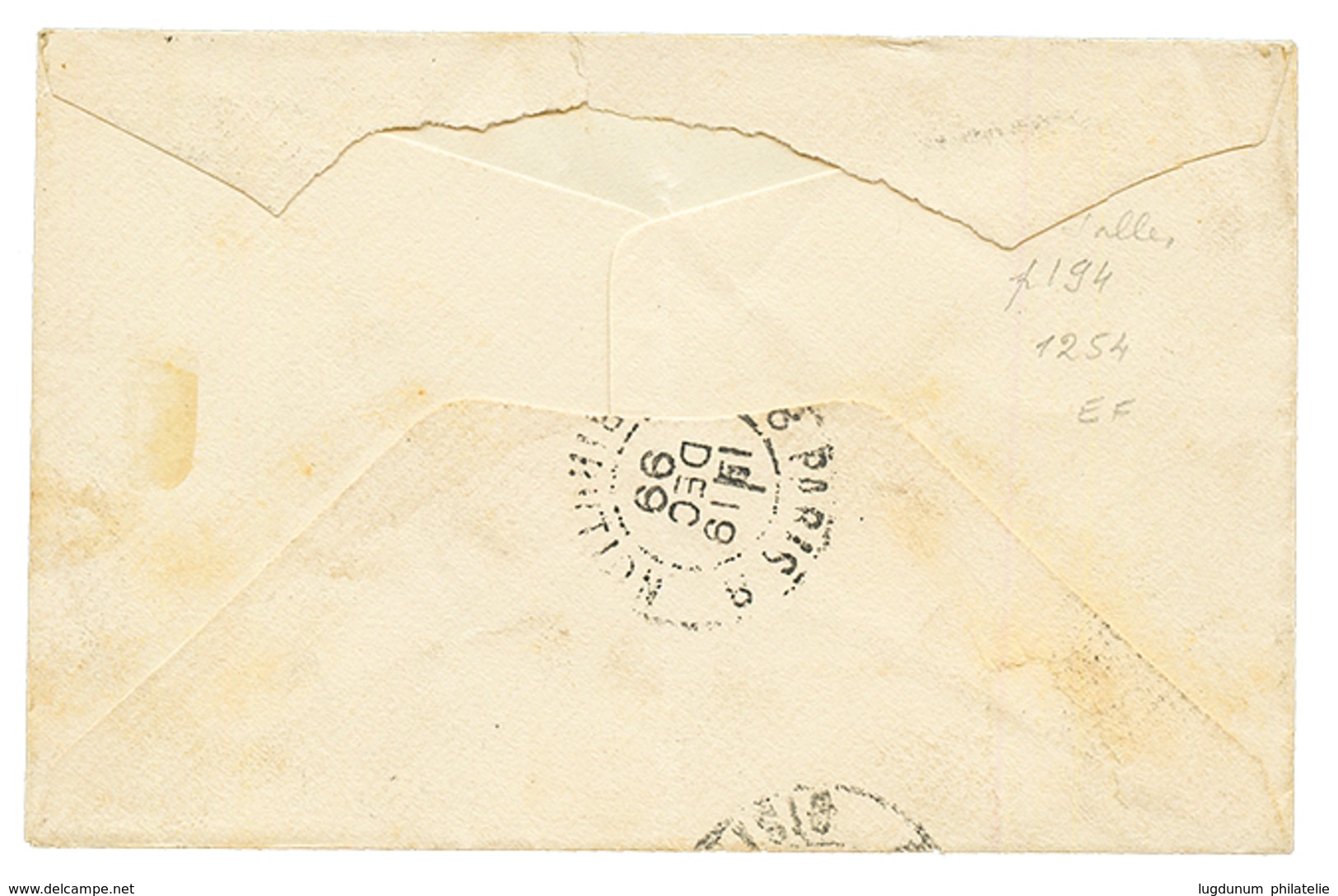 "GRAND TABOU - Tarif IMPRIME" : 1899 5c Obl. GRAND TABOU COTE D' IVOIRE Sur Enveloppe Pour PARIS. TB. - Other & Unclassified