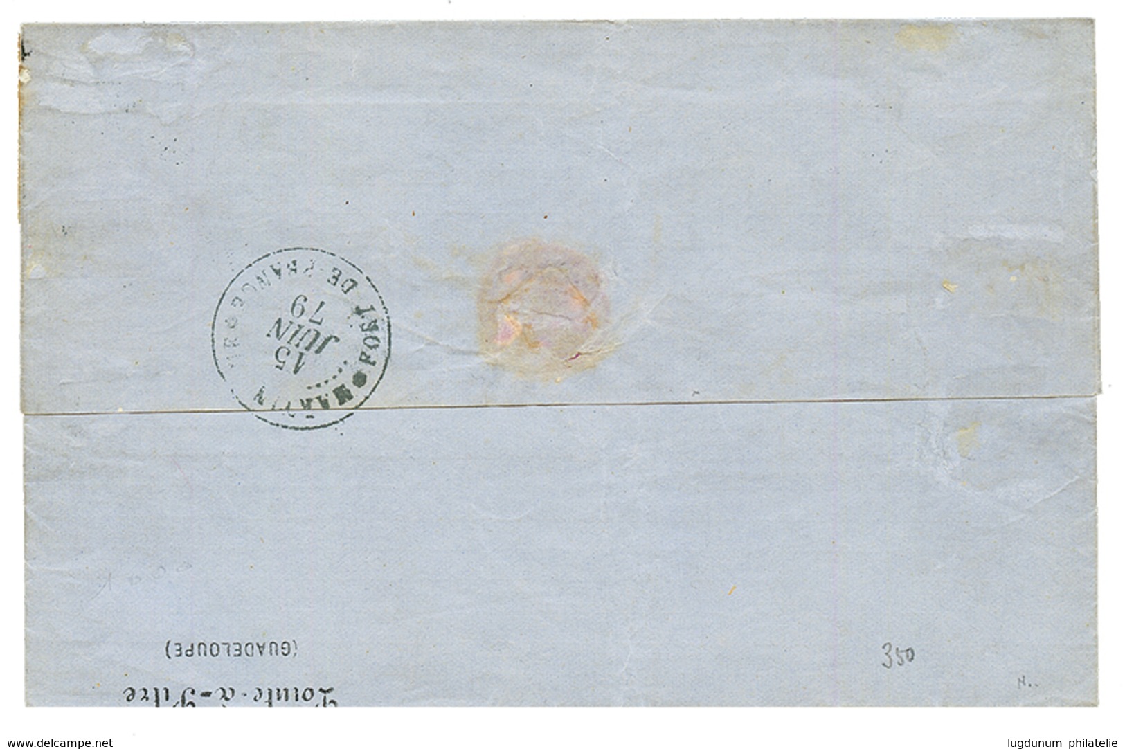 1879 CG 5c CERES + 20c SAGE Obl. PAQ FR. POINTE A PITRE Sur Lettre Pour La MARTINIQUE. TB. - Other & Unclassified