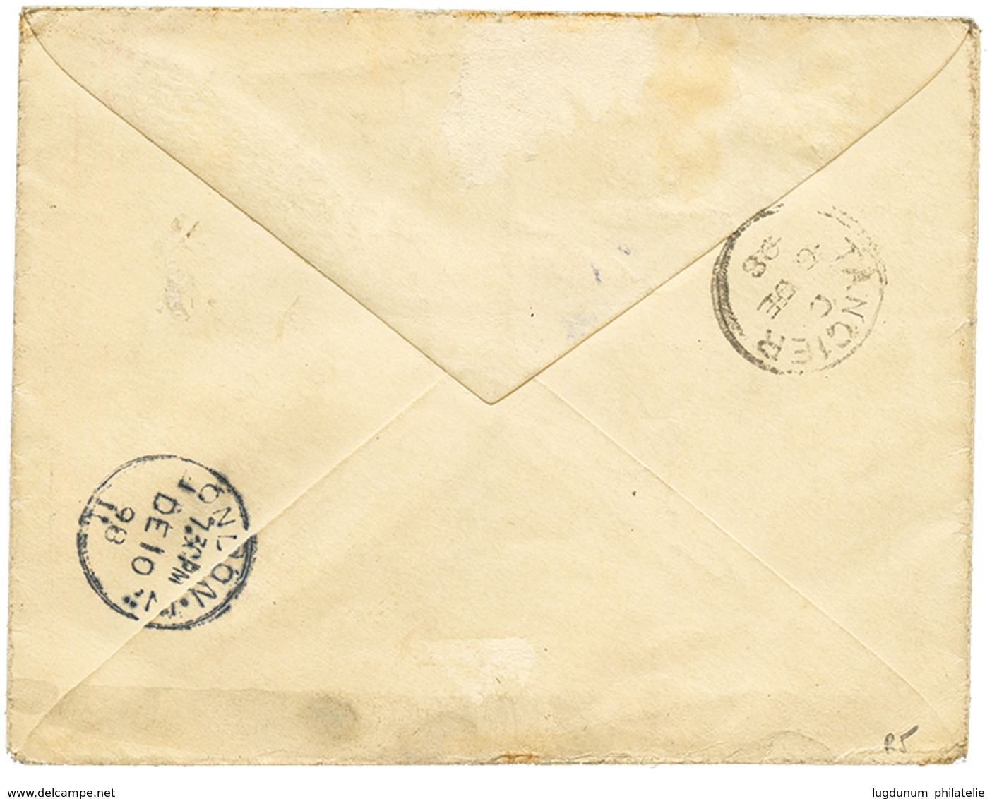 MAROC - Bureaux Anglais : 1895 50c (with Variety BROKEN O) Canc. A26 + MAZAGAN MOROCCO On Envelope To ENGLAND. Vf. - Otros & Sin Clasificación