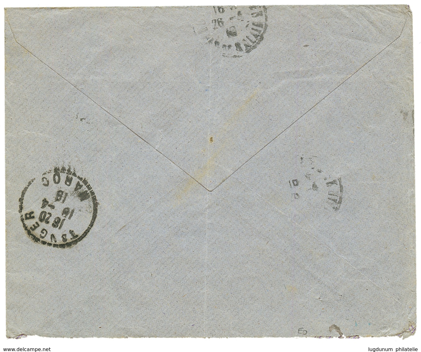 1919 POSTE CHERIFIENNE 5c + 10c Obl. TANGER CHERIFIEN MAROC Sur Env. Pour La FRANCE. TTB. - Other & Unclassified