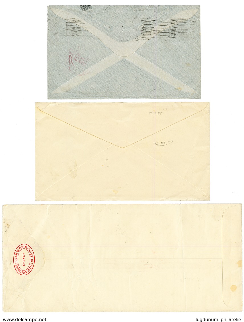 1928/47 Lot De 3 Lettres NOUVELLES HEBRIDES Avec Oblitération SYDNEY. TTB. - Otros & Sin Clasificación