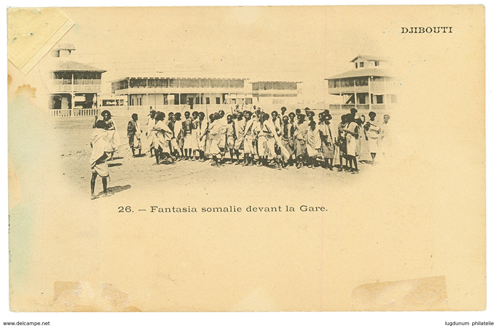 1903 Timbre Coupé Moitié Droite (n°54b) Obl. DJIBOUTI Sur Carte Pour PARIS. Cote 400€. TTB. - Other & Unclassified