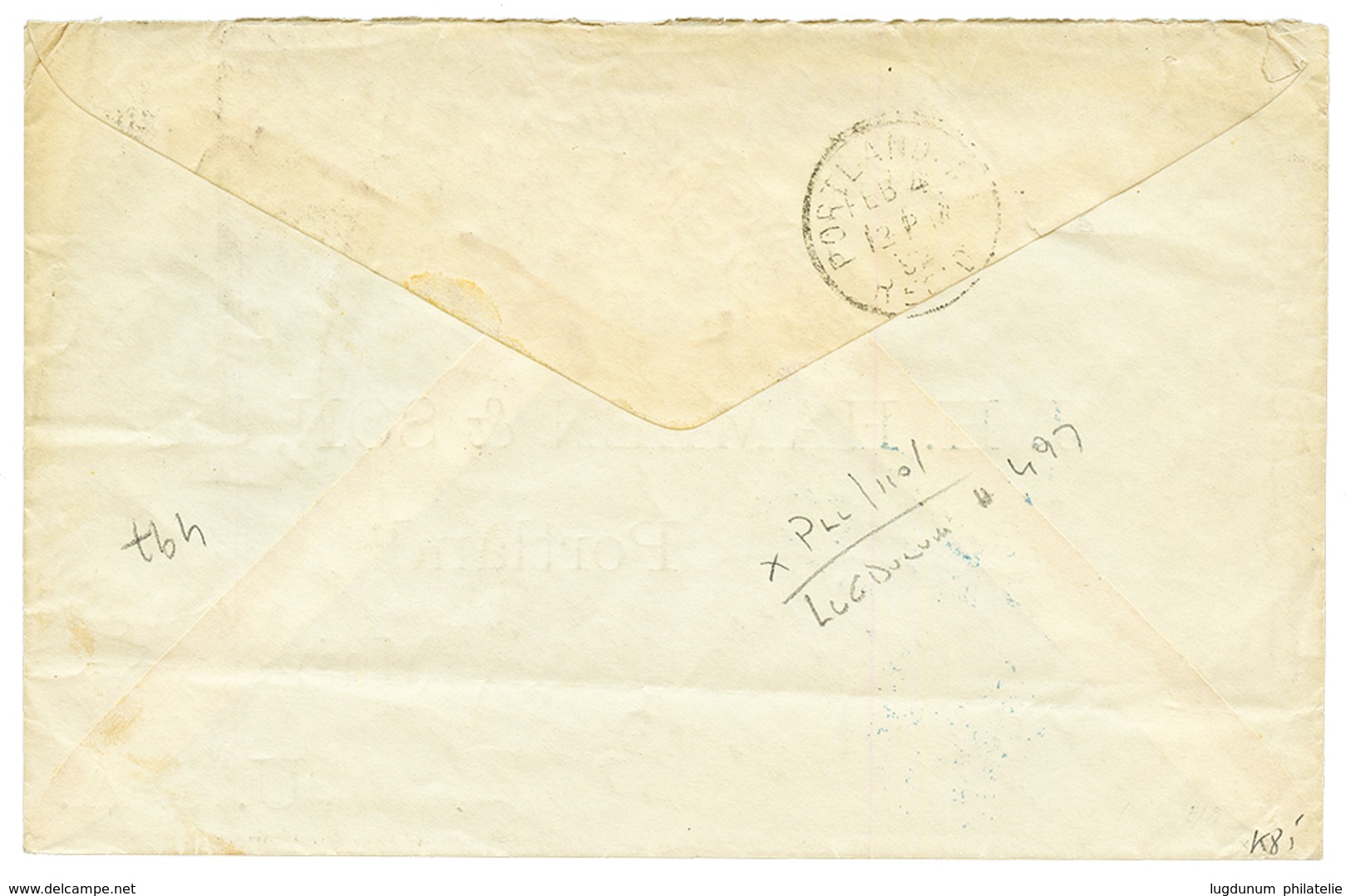 1892 COLONIES GENERALES PAIRE INTERPANNEAU Du 5c + 5c(x3) Obl. SAINT LOUIS SENEGAL + LIGNE J PAQ FR J N°5 En Bleu + BOST - Other & Unclassified