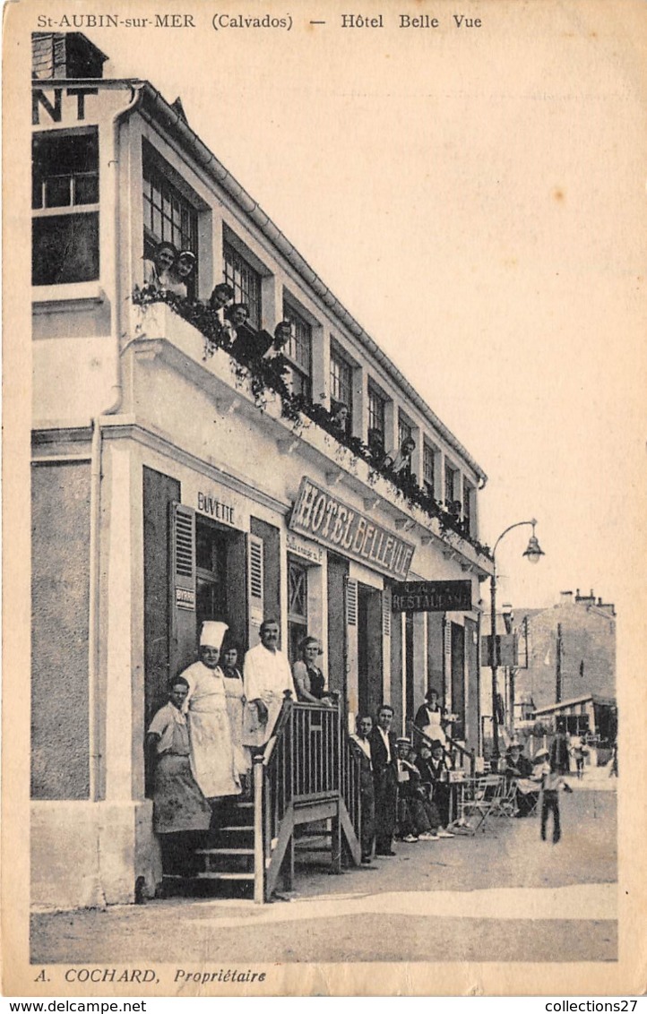 14-SAINT-AUBIN-SUR-MER- HÔTEL BELLE VUE - COCHAR PROPRIETAIRE - Saint Aubin