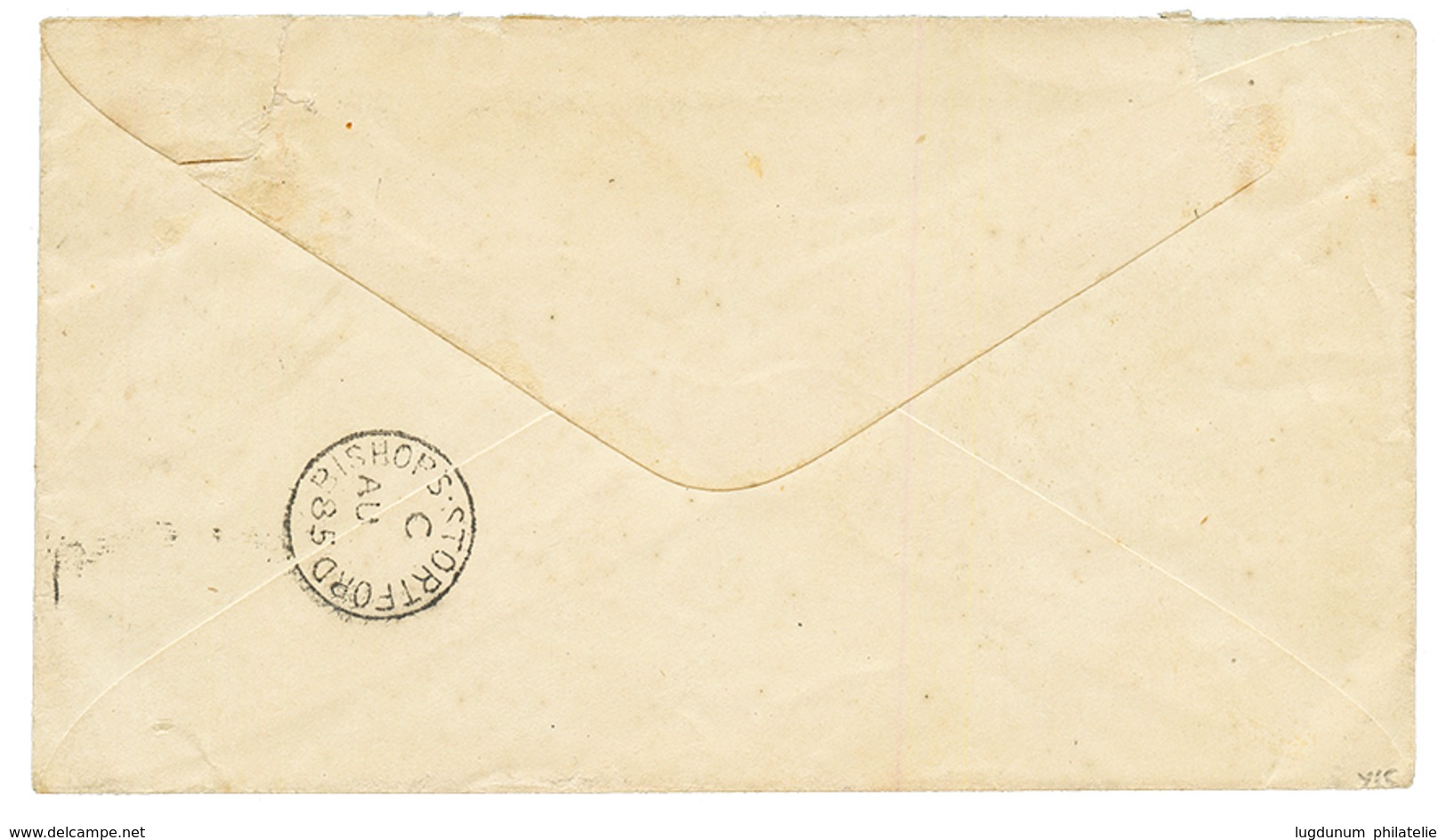 "BEYROUTH" : 1885 GB 1/2p Blue (x5) Canc. BEYROUTH BRITISH POST OFFICE On Envelope To ENGLAND. RARE. Vf. - Autres & Non Classés