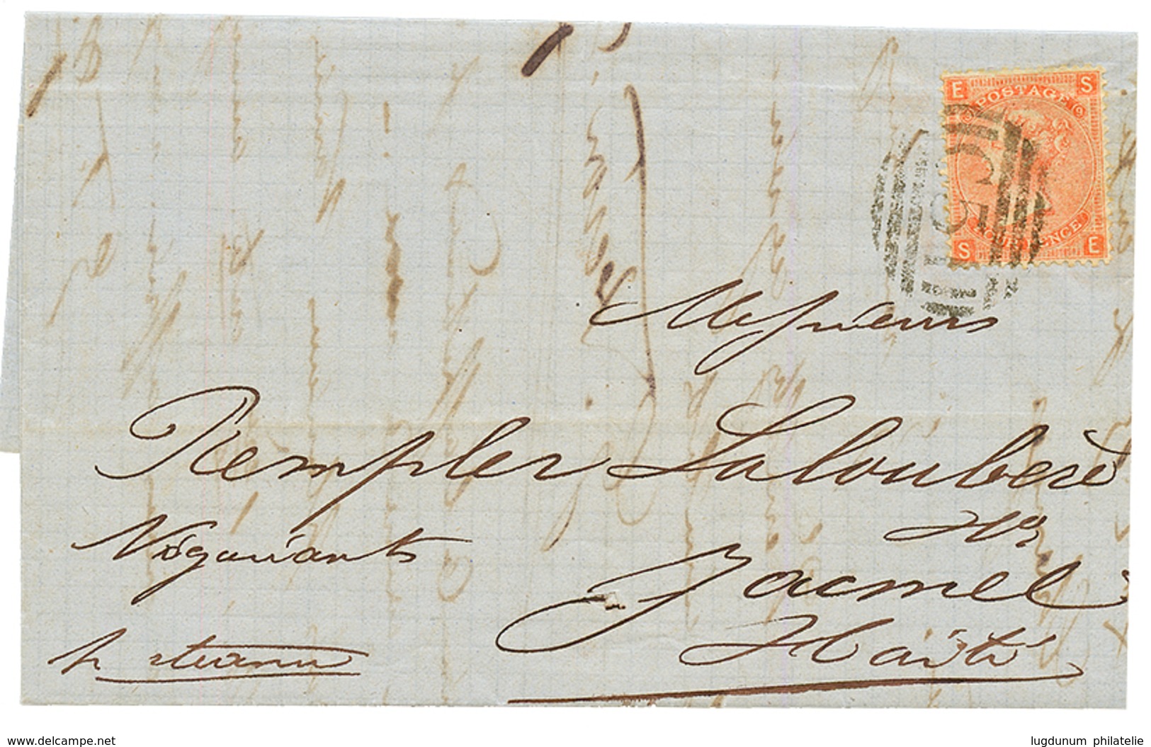 DANIS WEST INDIES : 1867 GB 4d Canc. C51 + ST THOMAS (verso) On Entire Letter To HAITI. Superb. - Other & Unclassified