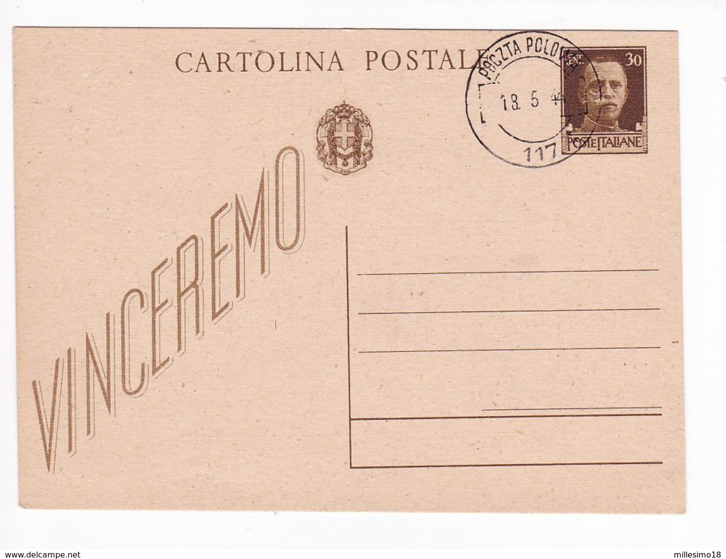 Italia Poland 1944 Poczta Polowa Corpo Polacco Montecassino? Intero Postale - Ganzsachen