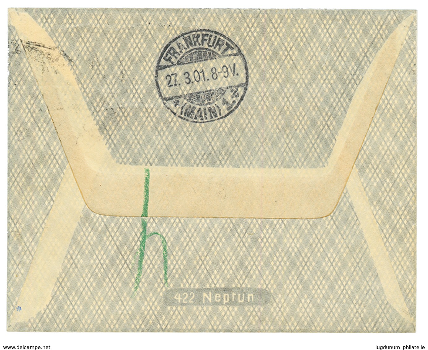 VORLAUFER : 1901 10pf + 20pf Canc. YAP KAROLINEN On REGISTERED Envelope To GERMANY. Vvf. - Islas Carolinas