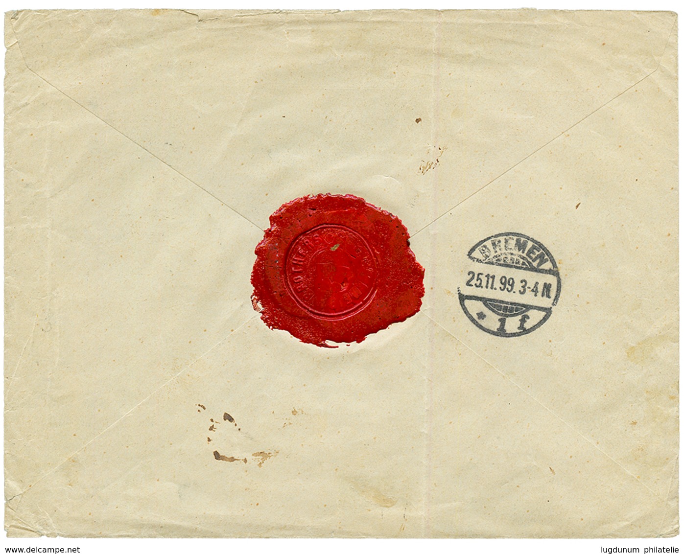 1899 10pf Strip Of 4 Canc. KLEIN-POPO On REGISTERED Envelope To BREMEN. Vvf. - Togo