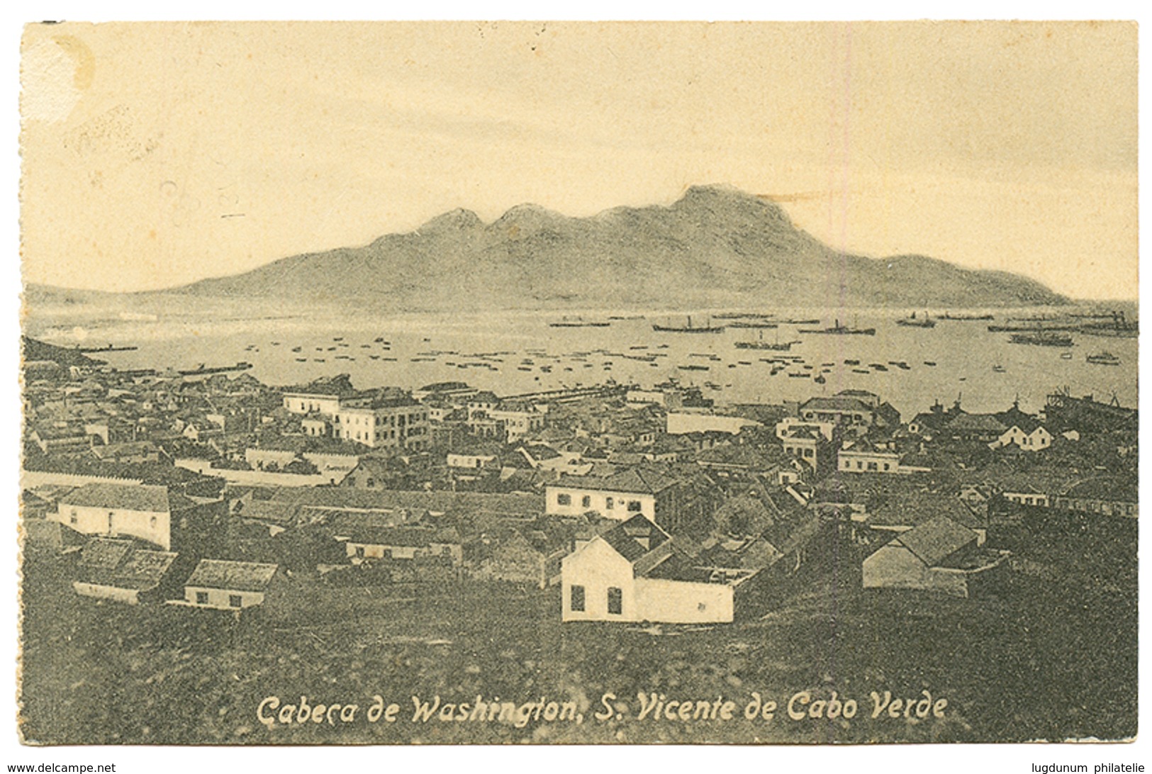 CABO VERDE : 1924 5c(x2) Fault + 20c(x2) Canc. PAQUETE/PAQUEBOT To PORTUGAL. Vf. - Otros & Sin Clasificación