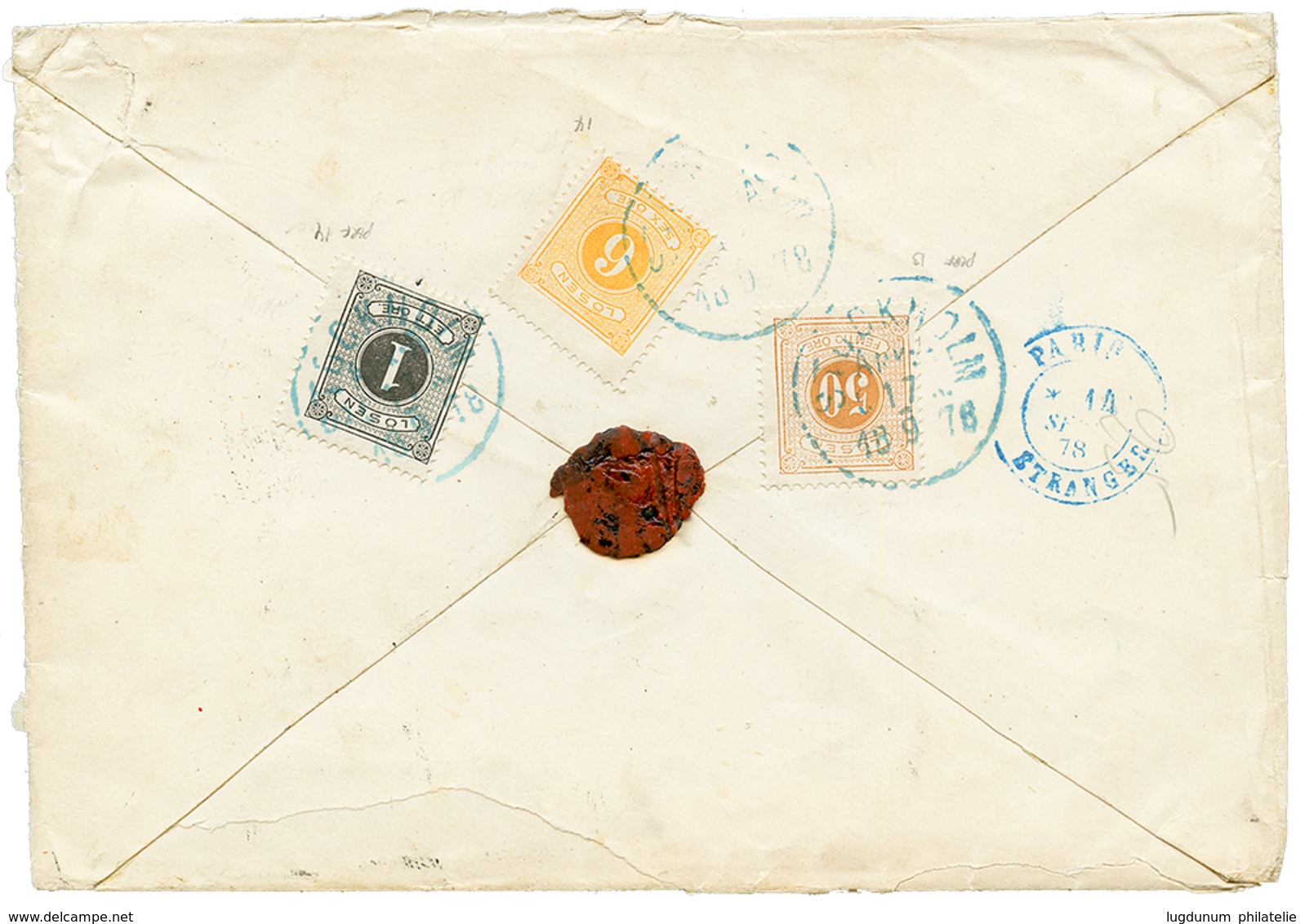 1878 ARGENTINA 5c Canc. BUENOS AIRES + "57" Tax Marking + Rare French Entry Mark REPUB. ARG. BORDEAUX Red On Envelope (o - Other & Unclassified