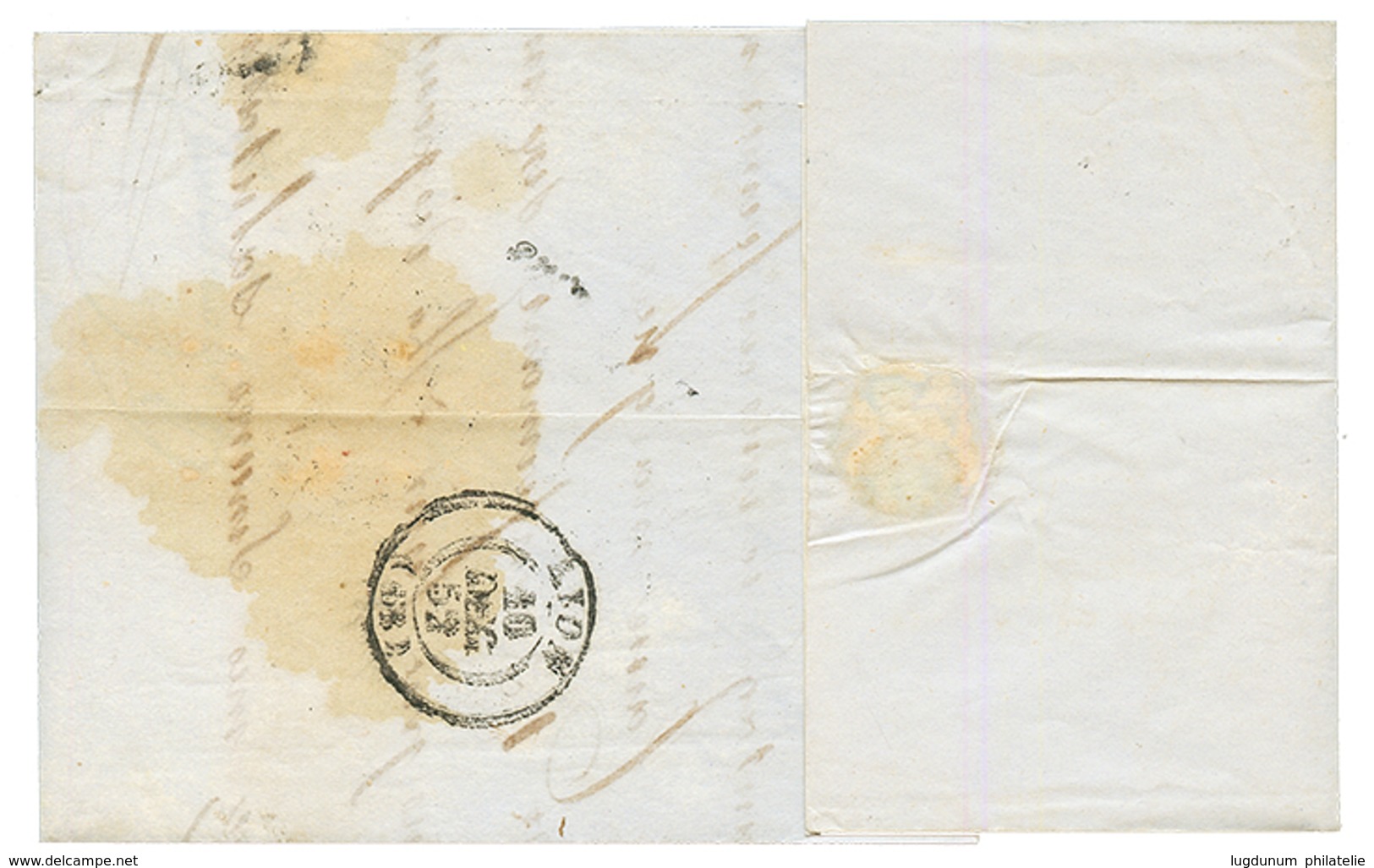 Stamp From FRANCE Used In SWITZERLAND" " : 1852 FRANCE 25c CERES With 4 Large Margins Canc. PC 2527 + T.13 PONTARLIER +  - Otros & Sin Clasificación