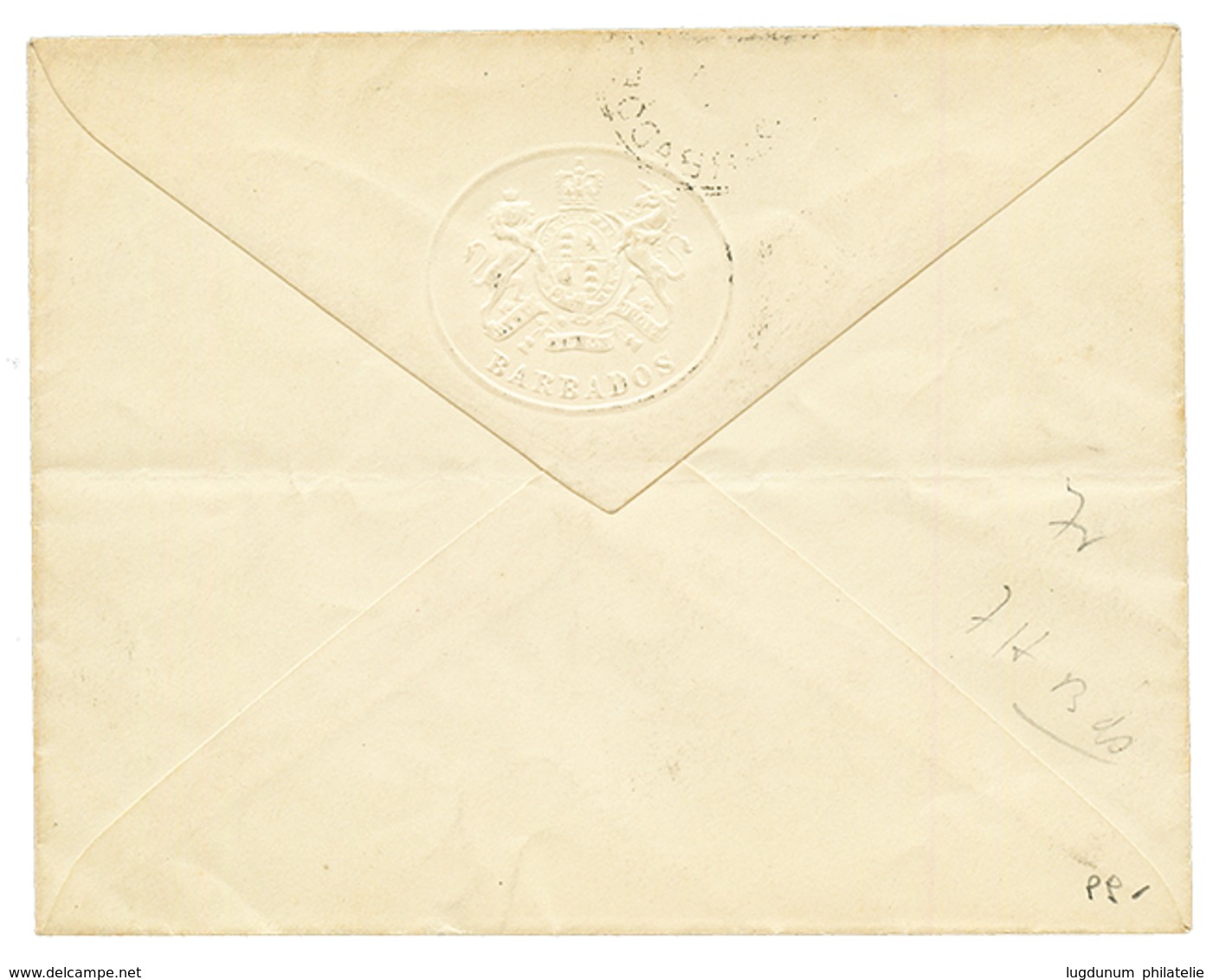 1893 PAID AT BARBADOES On Envelope To BRIDGETOWN. Superb. - Barbados (...-1966)