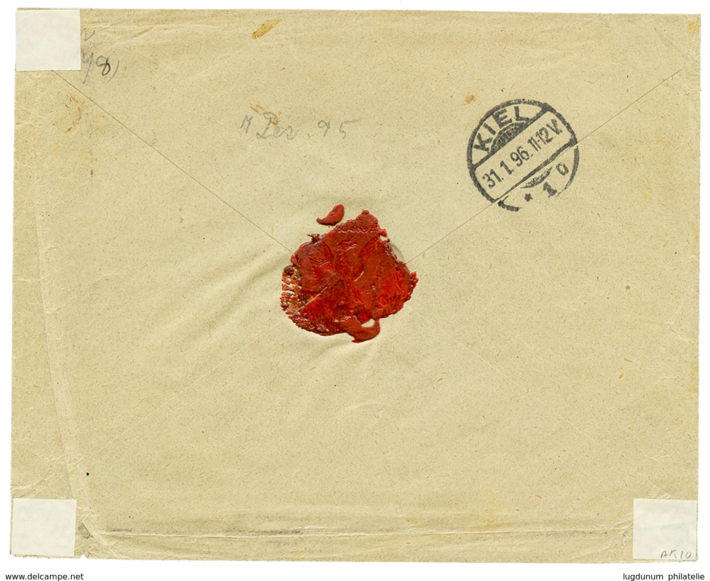 "SAMOA - DAVIS POST" : 1896 2d(x2)+ 2 1/2d(x2) Canc. APIA On Envelope To GERMANY. Superb. - Samoa