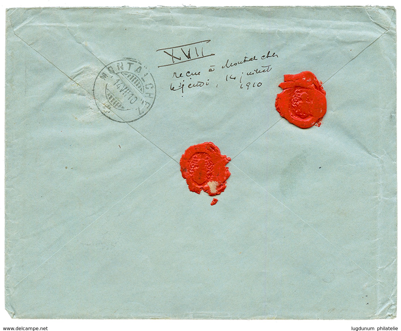 1910 1g(x2)+ 2g Canc. ADDIS-ABABA POSTES (french Type) On REGISTERED Envelope To SWITZERLAND. Scarce. Vf. - Ethiopia