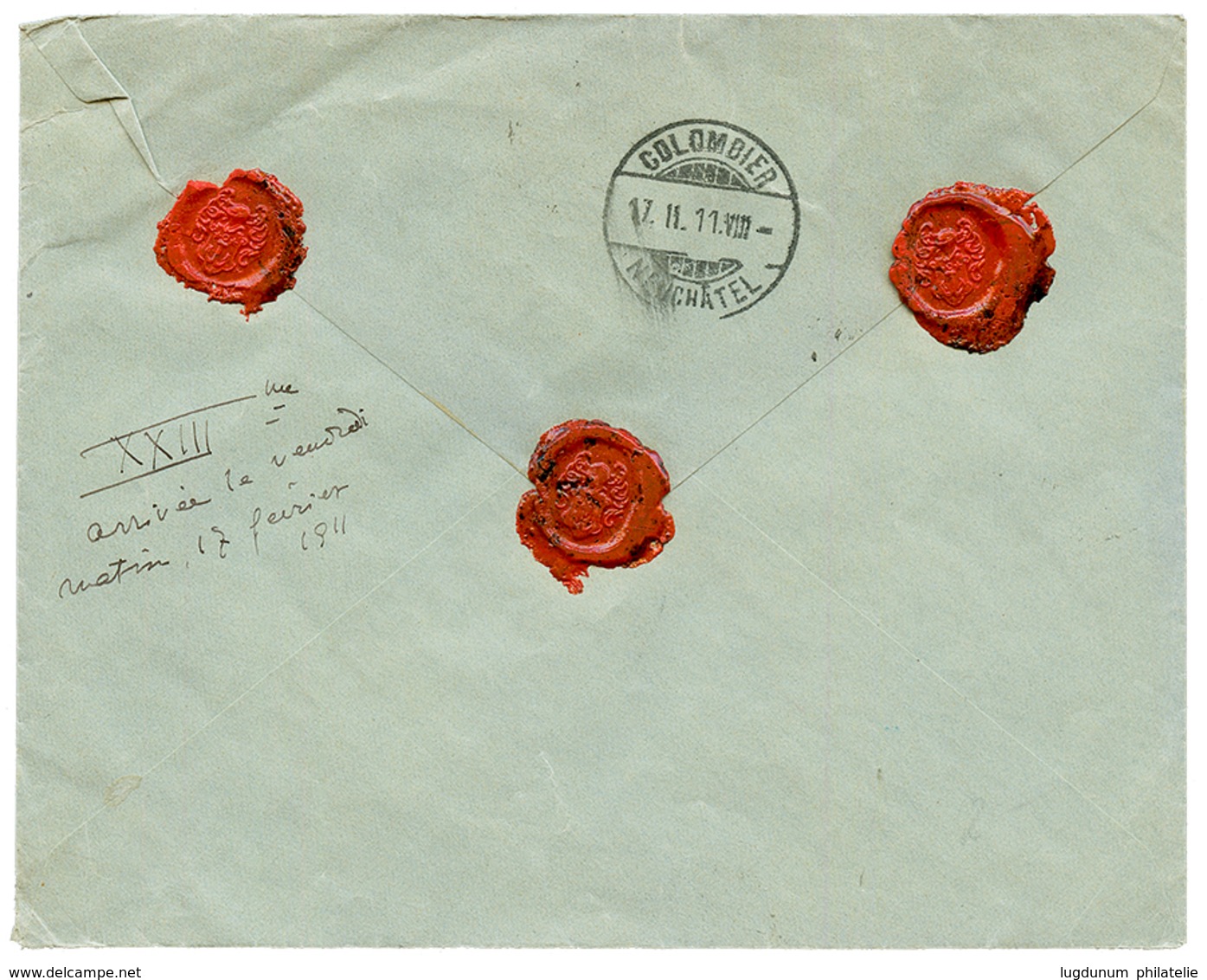 1911 4g Canc. ADDIS-ABABA POSTES (french Type) On REGISTERED Envelope To SWITZERLAND. Scarce. Vvf. - Ethiopie