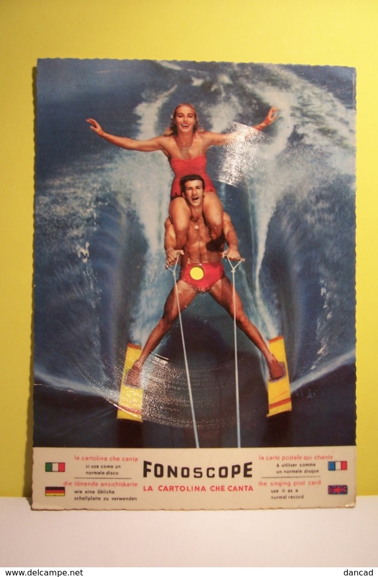 SKI  NAUTIQUE   - LA CARTE MUSICALE - FONOSCOPE -  ( Titre : Piccolissima  Serenata   )  Disque 45 Tours - Speciale Formaten