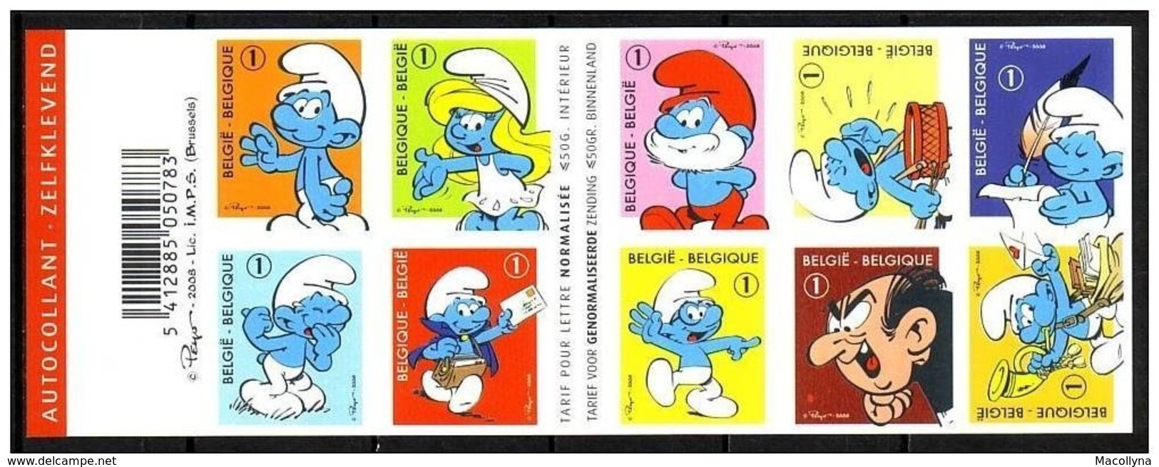 10 Boekjes 95**/ 10 Carnets 95 Smurfen - Les Schtroumpfs - 50 Jaar Peyo (Pierre Culliford) 3814/23** MNH - Unclassified