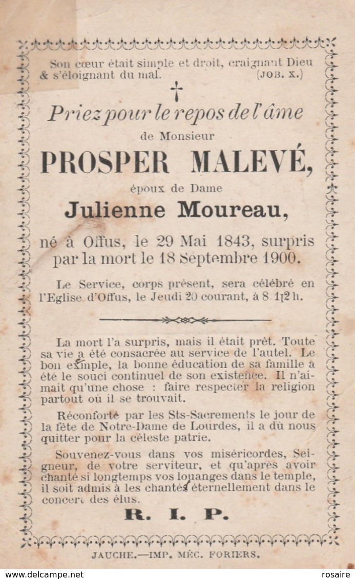 Prosper Malevé-offus 1843- 1900 - Imágenes Religiosas