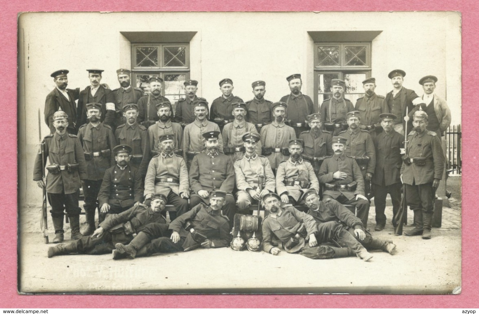 67 - MATZENHEIM - Carte Photo Militaire Allemande - Soldats Allemands - Landsturm - Feldpost - Guerre 14/18 - Autres & Non Classés