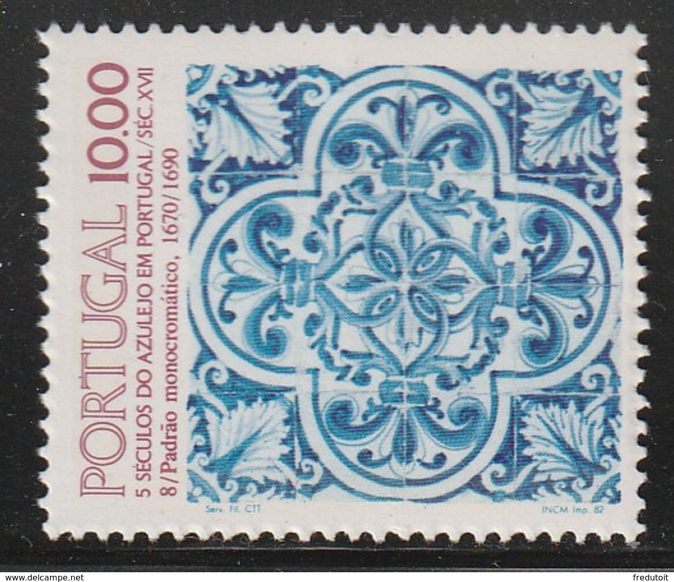 PORTUGAL - N°1561 ** (1982) AZULEJO  (VIII) - Nuevos