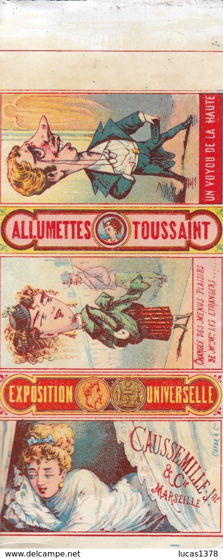 ALLUMETTES TOUSSAINT . MARSEILLE .CHROMOLYTOGRAPHIE / TRES BELLE - Boites D'allumettes - Etiquettes