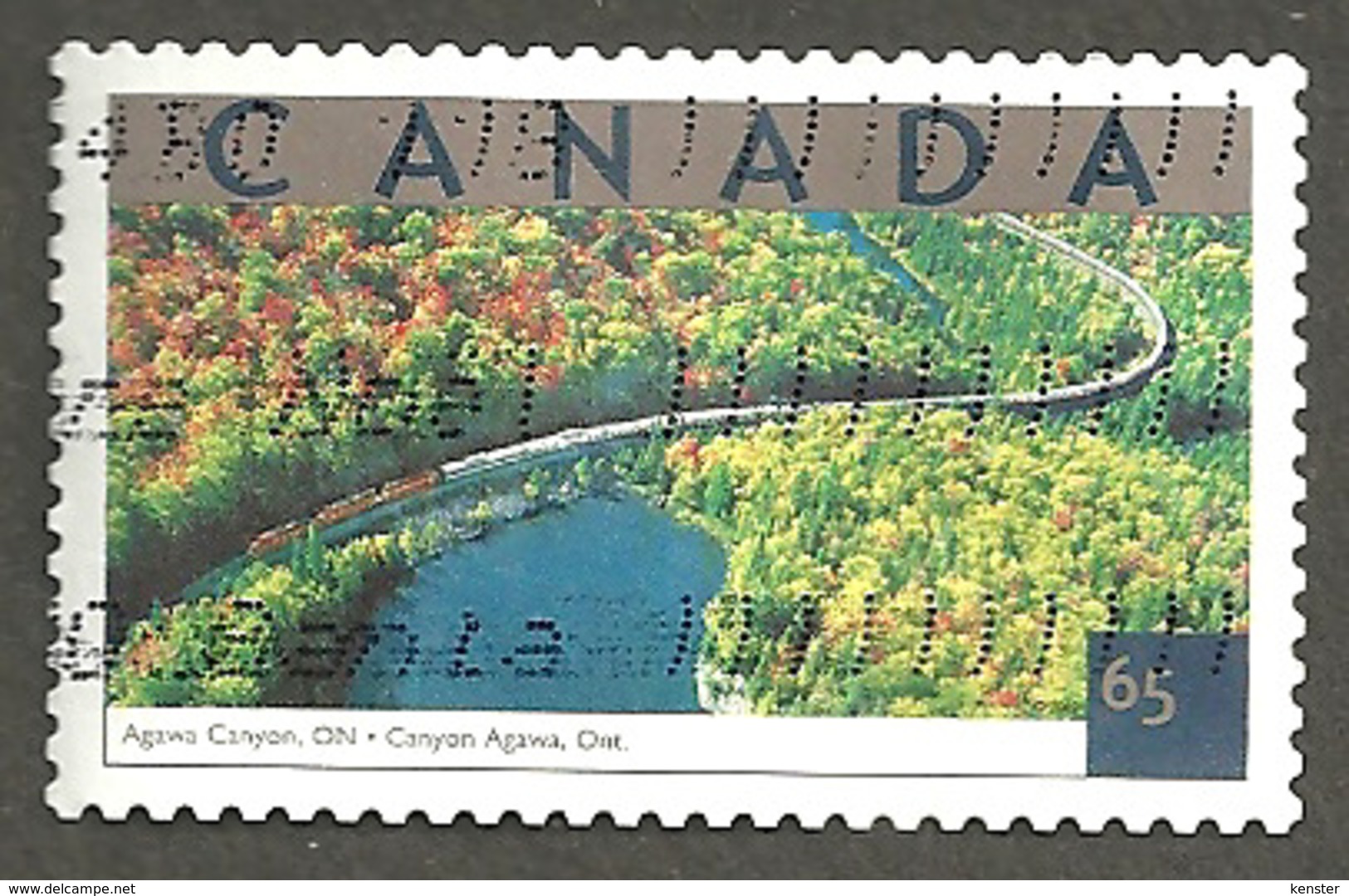 Sc. #1952c Tourist Attractions, Agawa Canyon, ON U.S. Rate Single 2002 K081 - Oblitérés