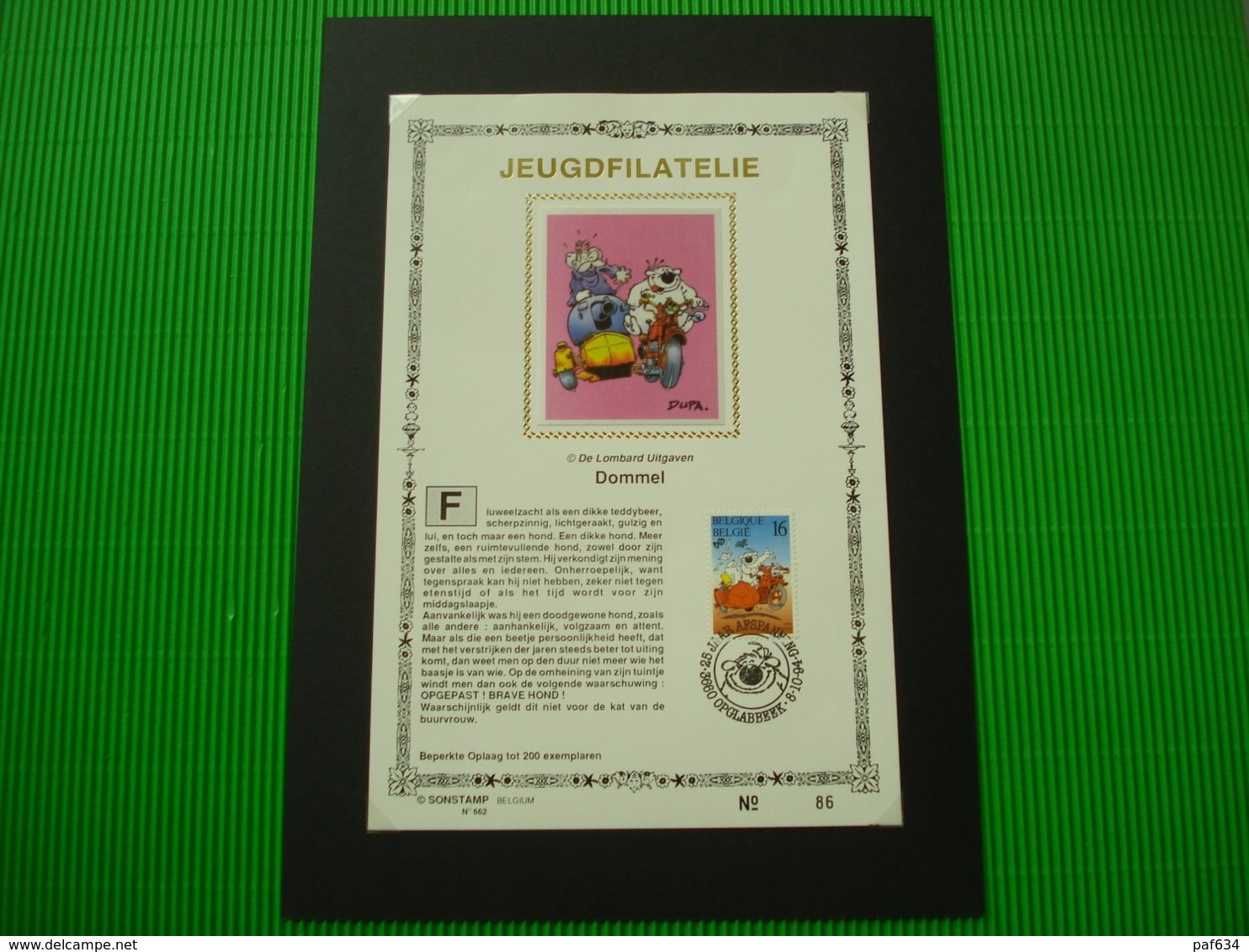 MK Op Zijde Met Mooie Afstempeling Zegel*Dommel* - Souvenir Cards - Joint Issues [HK]