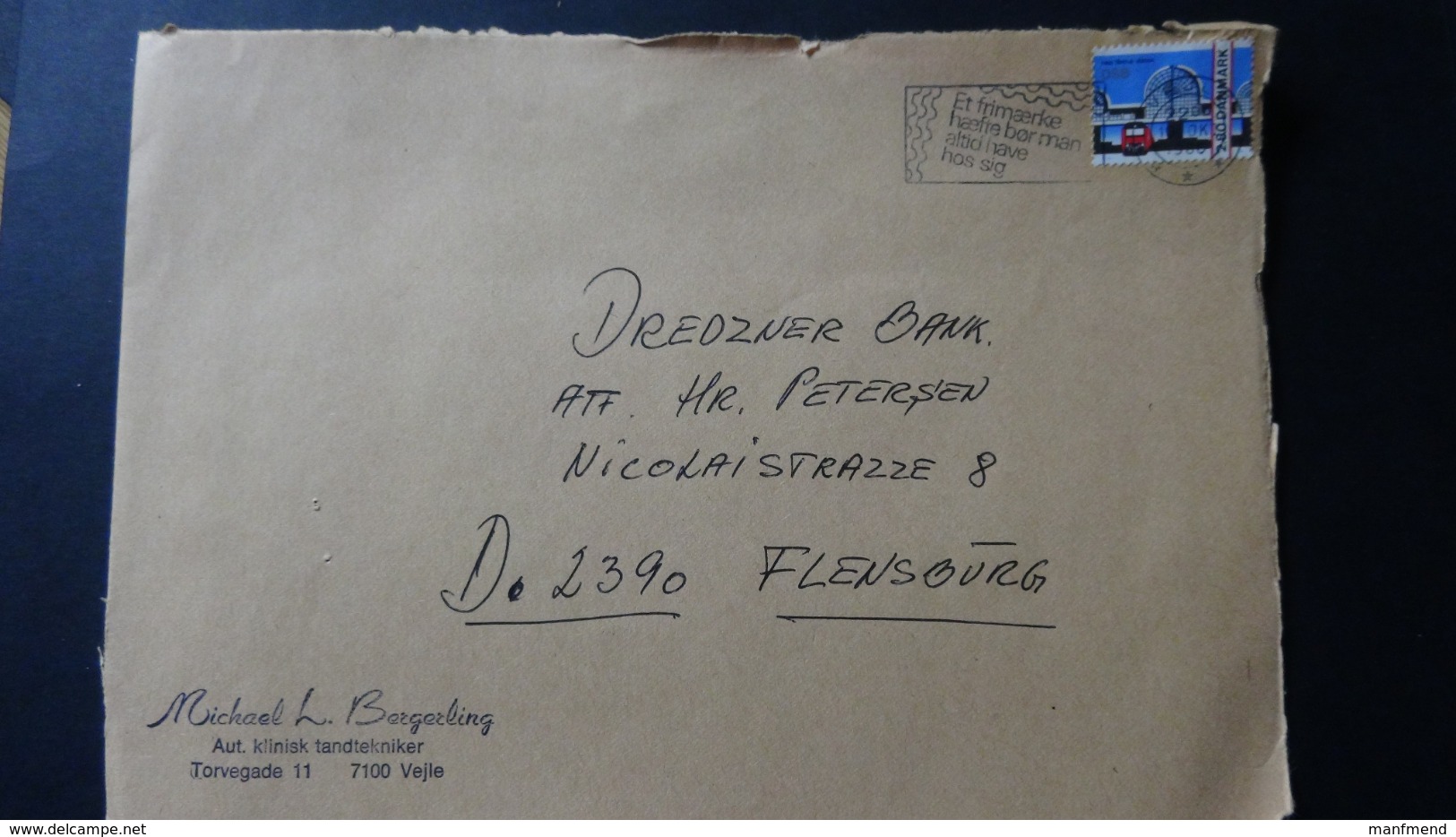 Denmark - 1986 - Mi:DK 870, Sn:DK 821, Yt:DK 871 On  Large Envelope - Look Scan - Briefe U. Dokumente