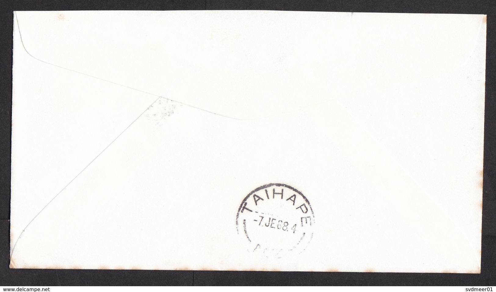 Tristan Da Cunha: Cover To New Zealand, 1968, 1 Stamp, ITU, Telecommunication, Paquebot? Ship Mail? (minor Discolouring) - Tristan Da Cunha