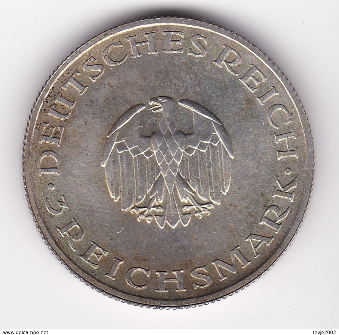 Nb_ Deutsches Reich - 3 Reichsmark - 1929 J - Lessing (13) - 3 Mark & 3 Reichsmark