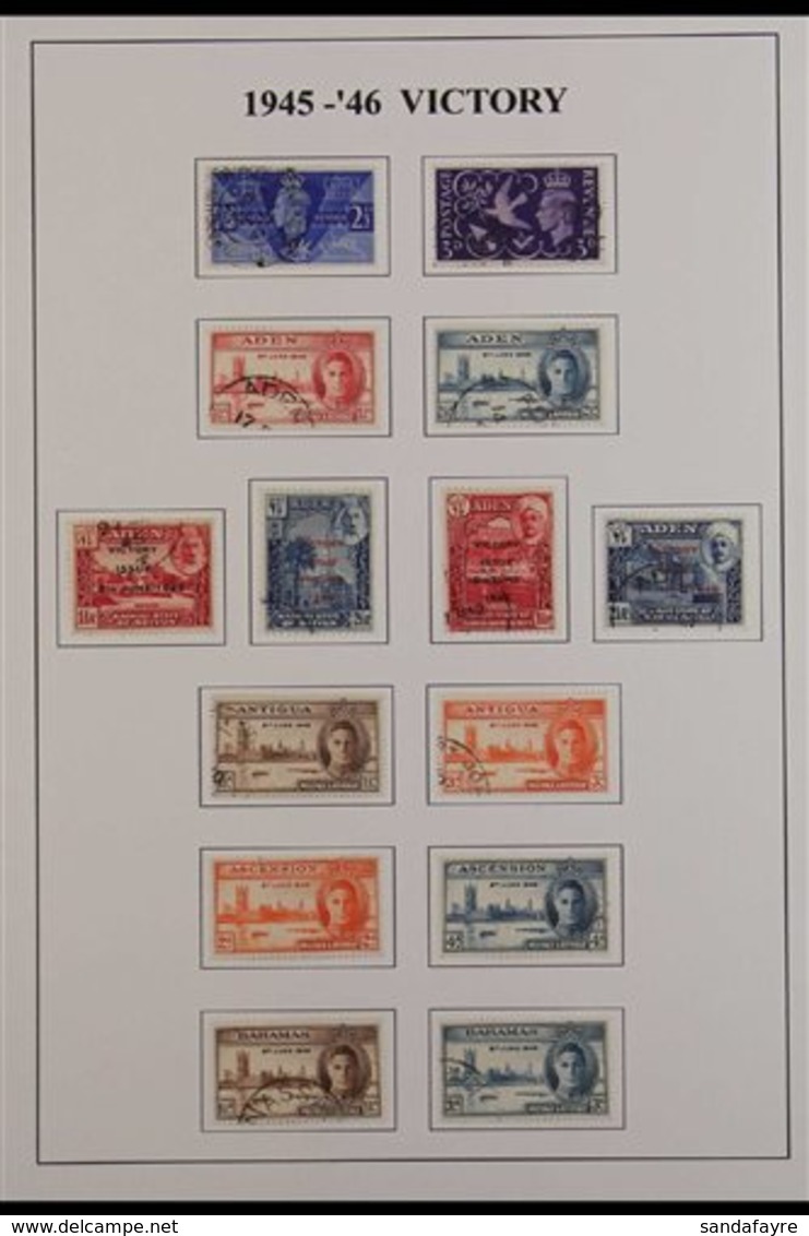 1945-26 VICTORY VERY FINE USED Complete Omnibus Issue For GB And The Br Empire (164 Stamps) For More Images, Please Visi - Other & Unclassified