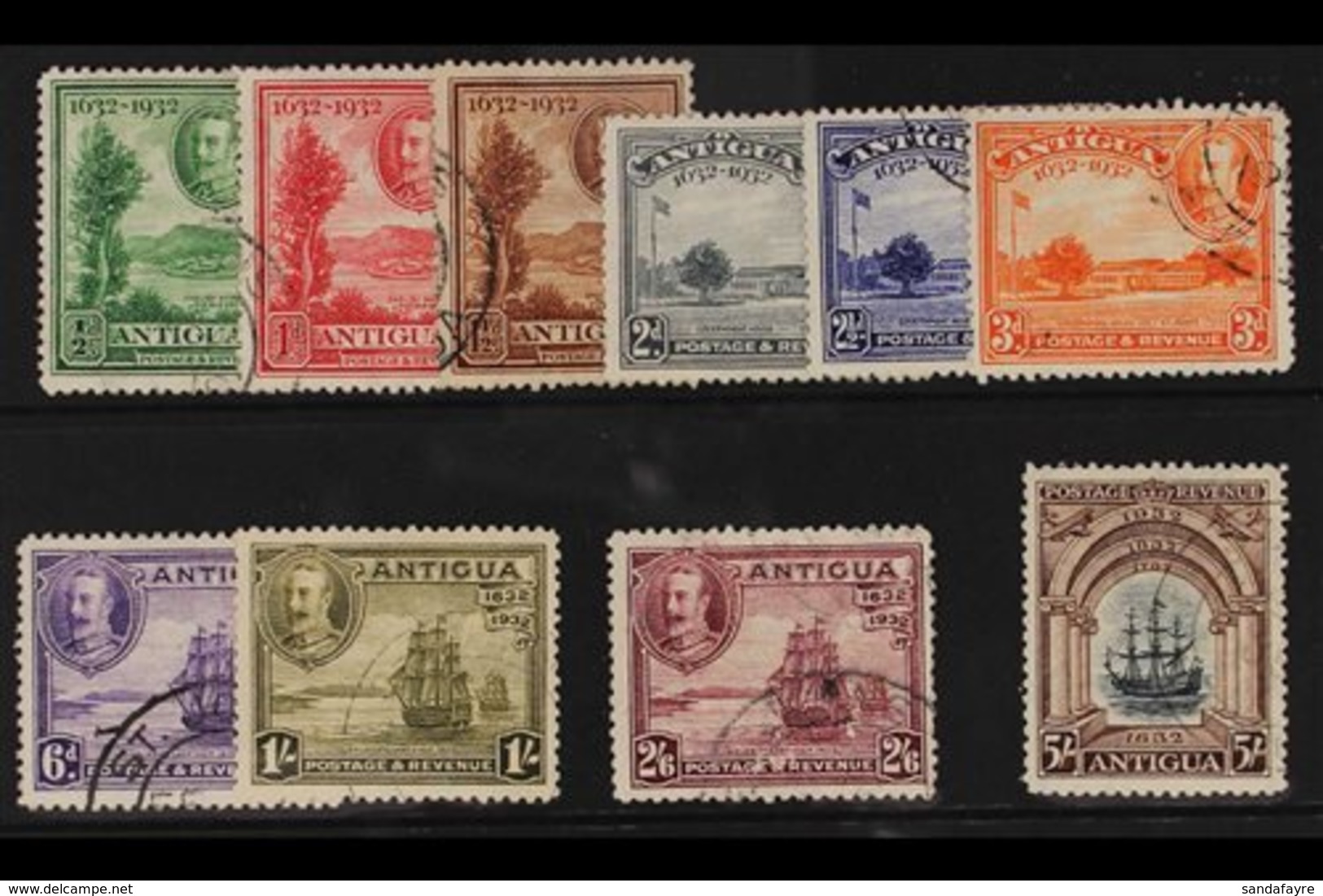 1932 Tercentenary Set Complete, SG 81/90, Fine To Very Fine Used (2s 6d Small Rub). (10 Stamps) For More Images, Please  - Autres & Non Classés