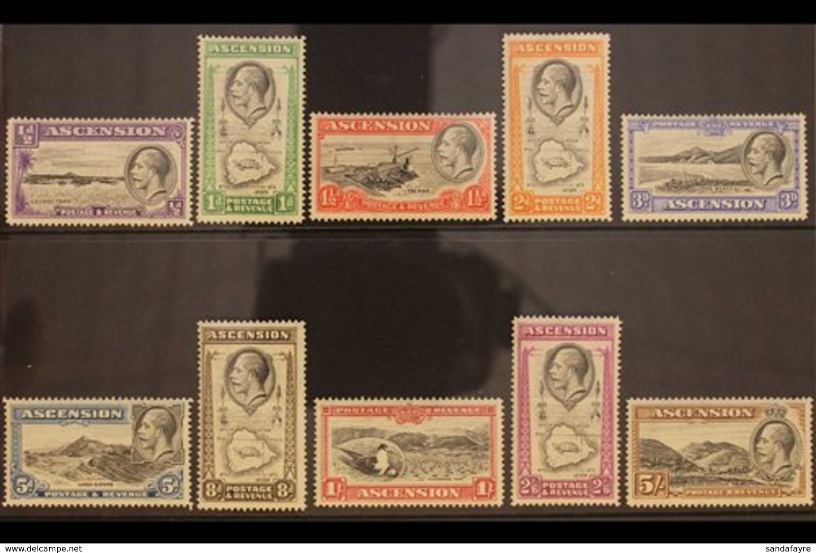 1934 Pictorial Definitives Complete Set, SG 21/30, Very Fine Mint, Extremely Lightly Hinged - Some Values Apparently Nev - Ascension