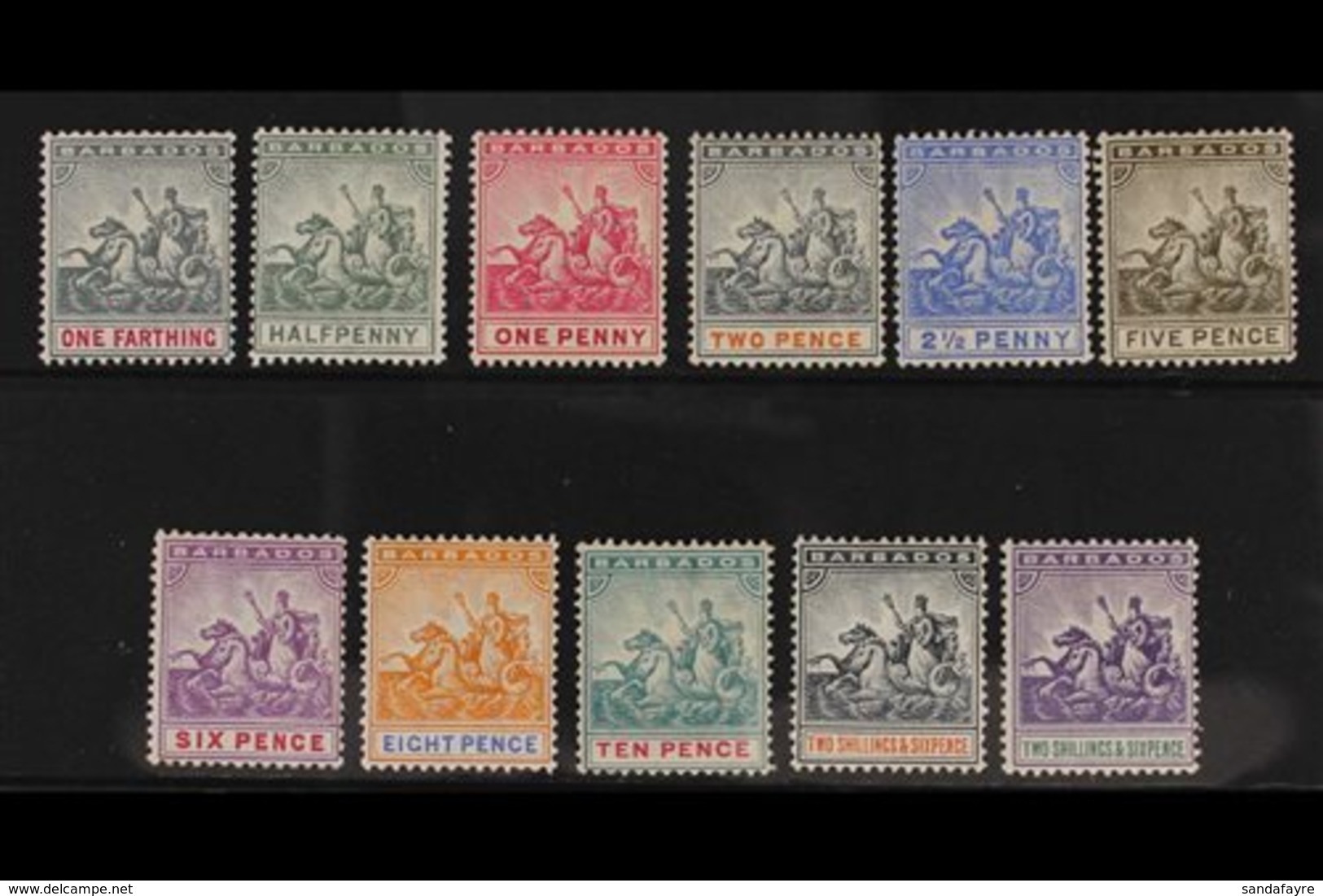 1892 Seal Of The Colony Set Complete, SG 105/15, Very Fine Mint. (11 Stamps) For More Images, Please Visit Http://www.sa - Barbades (...-1966)