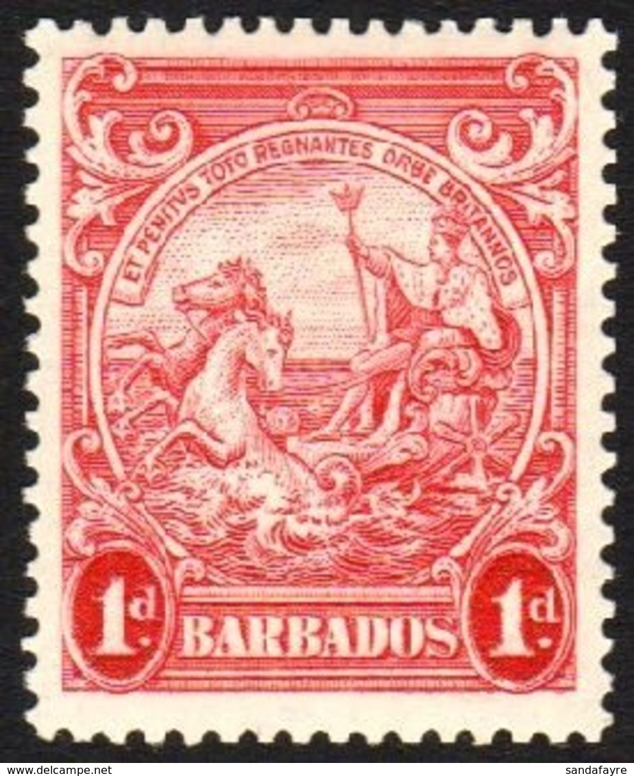 1938-47 1d Scarlet "Badge Of The Colony", Perf 13½ X 13, SG 249, Very Fine Mint With Lovely Fresh Colour. For More Image - Barbades (...-1966)
