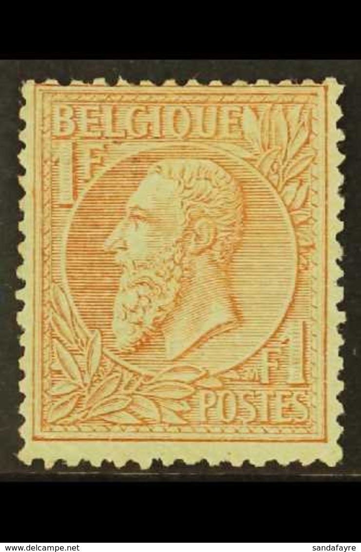 1884-91 1f Red-brown On Green King (SG 76, COB 51, Michel 46), Mint, Small Corner Creases, Fresh, Cat £1,300. For More I - Autres & Non Classés