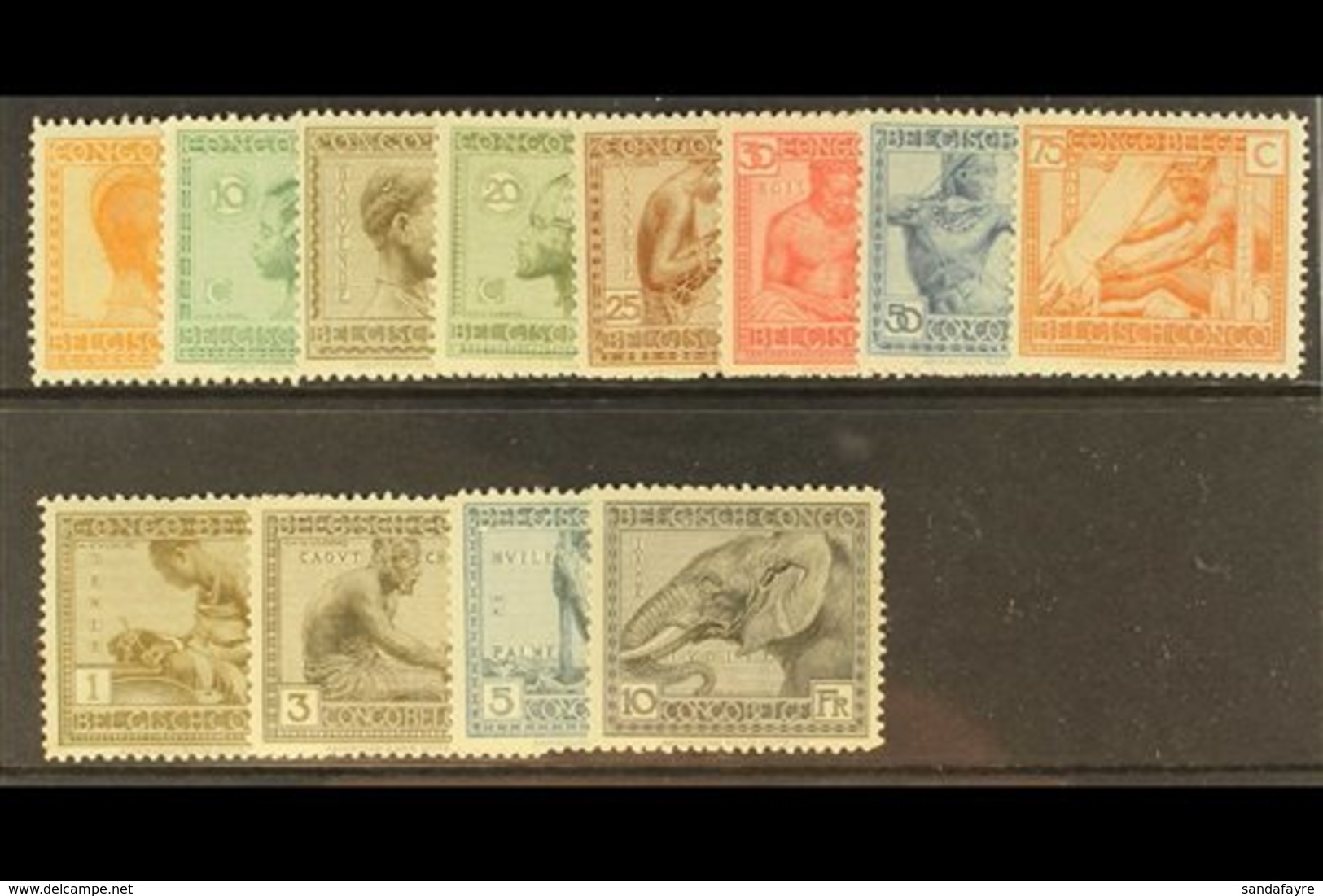 BELGIAN CONGO 1923 Pictorial Set, COB 106/117, Fine Never Hinged Mint. (12 Stamps) For More Images, Please Visit Http:// - Otros & Sin Clasificación