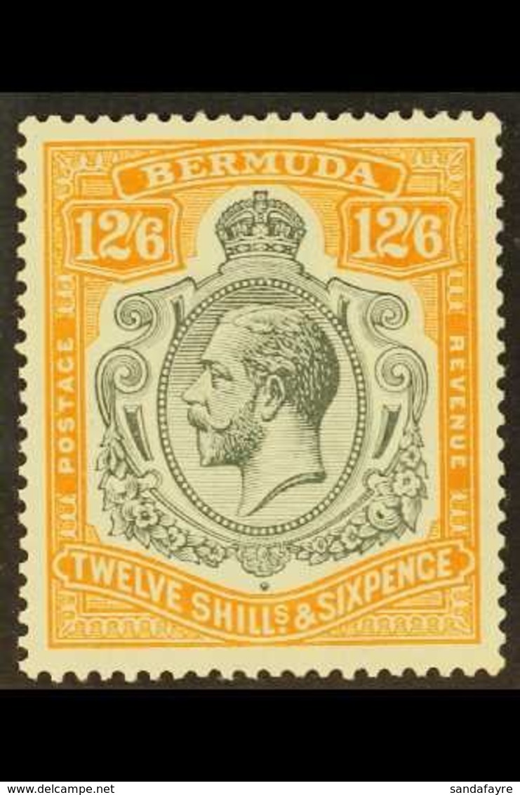 1922-34 12s6d Grey And Orange, SG 93, Very Fine Mint. For More Images, Please Visit Http://www.sandafayre.com/itemdetail - Bermudes
