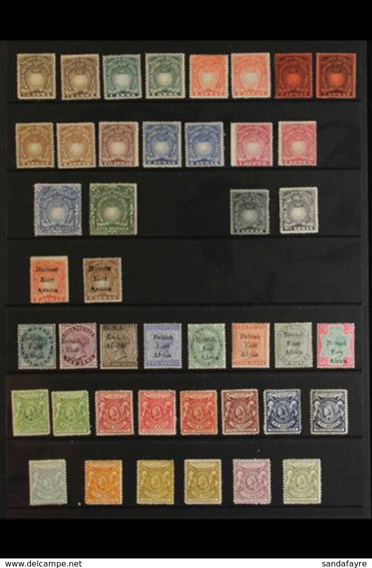 1890-1901 INTERESTING MINT COLLECTION Presented On A Trio Of Stock Pages & Includes 1890-95 "Light & Liberty" Shaded Ran - África Oriental Británica