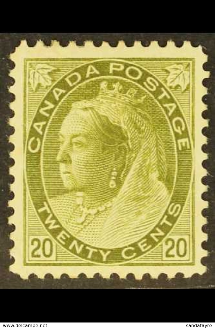 1898 20c Olive Green, SG 165, Very Fine Mint , Large Part Og, Well Centered With Sharp Impression And Full Colour. For M - Otros & Sin Clasificación