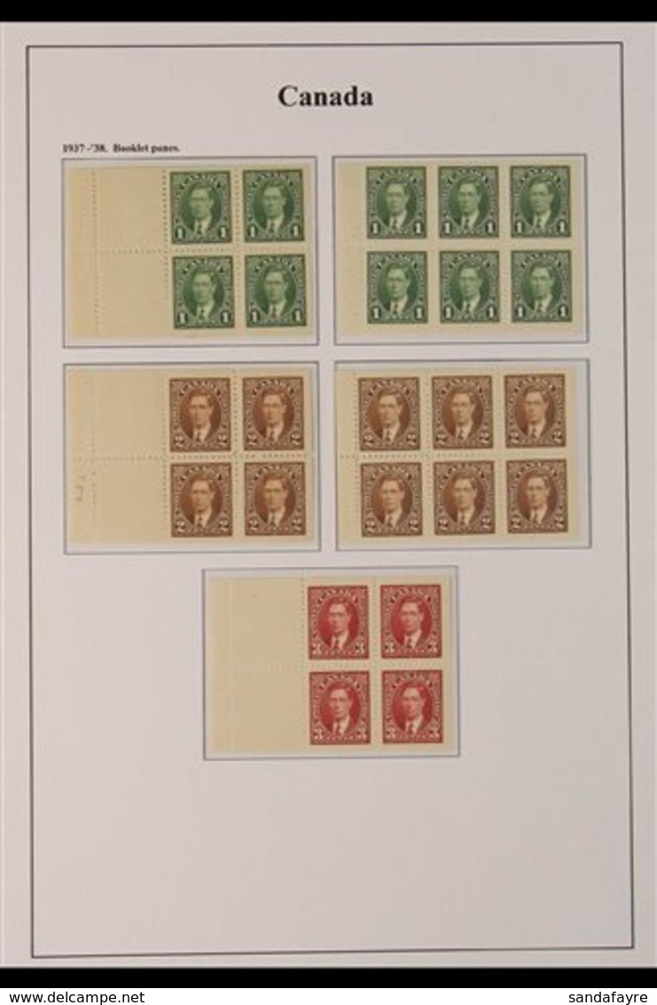 1937 - 51 KGVI NHM BOOKLET PANES COLLECTION. An ALL DIFFERENT, Never Hinged Mint Collection Of KGVI Booklet Panes Presen - Other & Unclassified