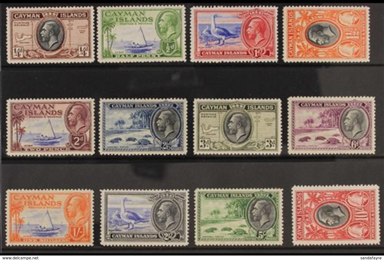 1935 KGV Pictorial Set Complete, SG 96/107, Very Fine Mint With Vibrant Colours (12 Stamps) For More Images, Please Visi - Iles Caïmans
