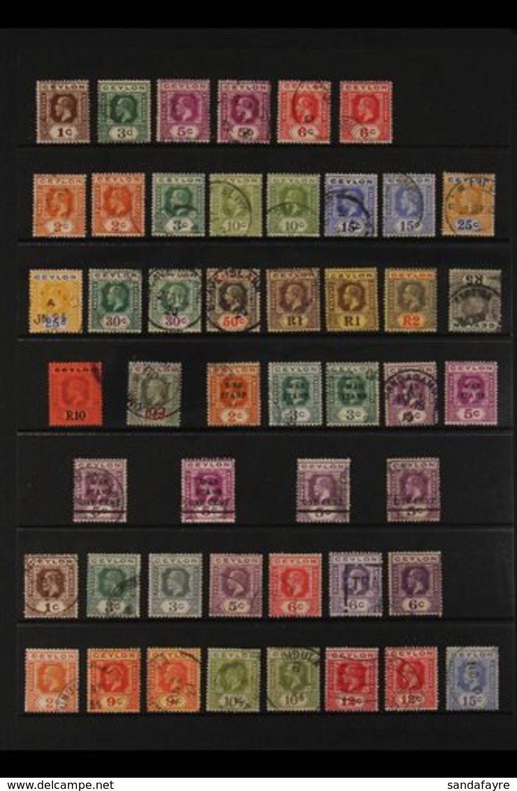 1912-1936 KGV USED COLLECTION An Impressive Array Including Some Postmark Interest. Note 1912-15 (Mult Crown CA) Set To  - Ceilán (...-1947)