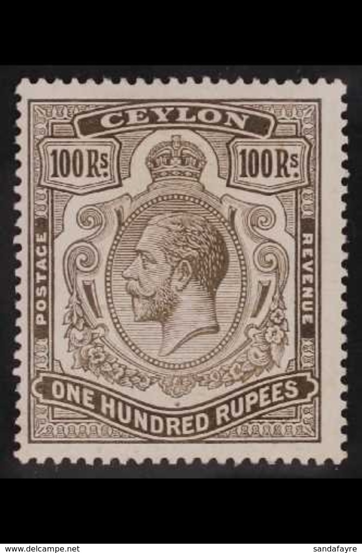 1912-25 100r Grey-black, Wmk Multi Crown CA, SG 321, Mint With Fabulous Fresh Appearance. A Beauty. For More Images, Ple - Ceylon (...-1947)