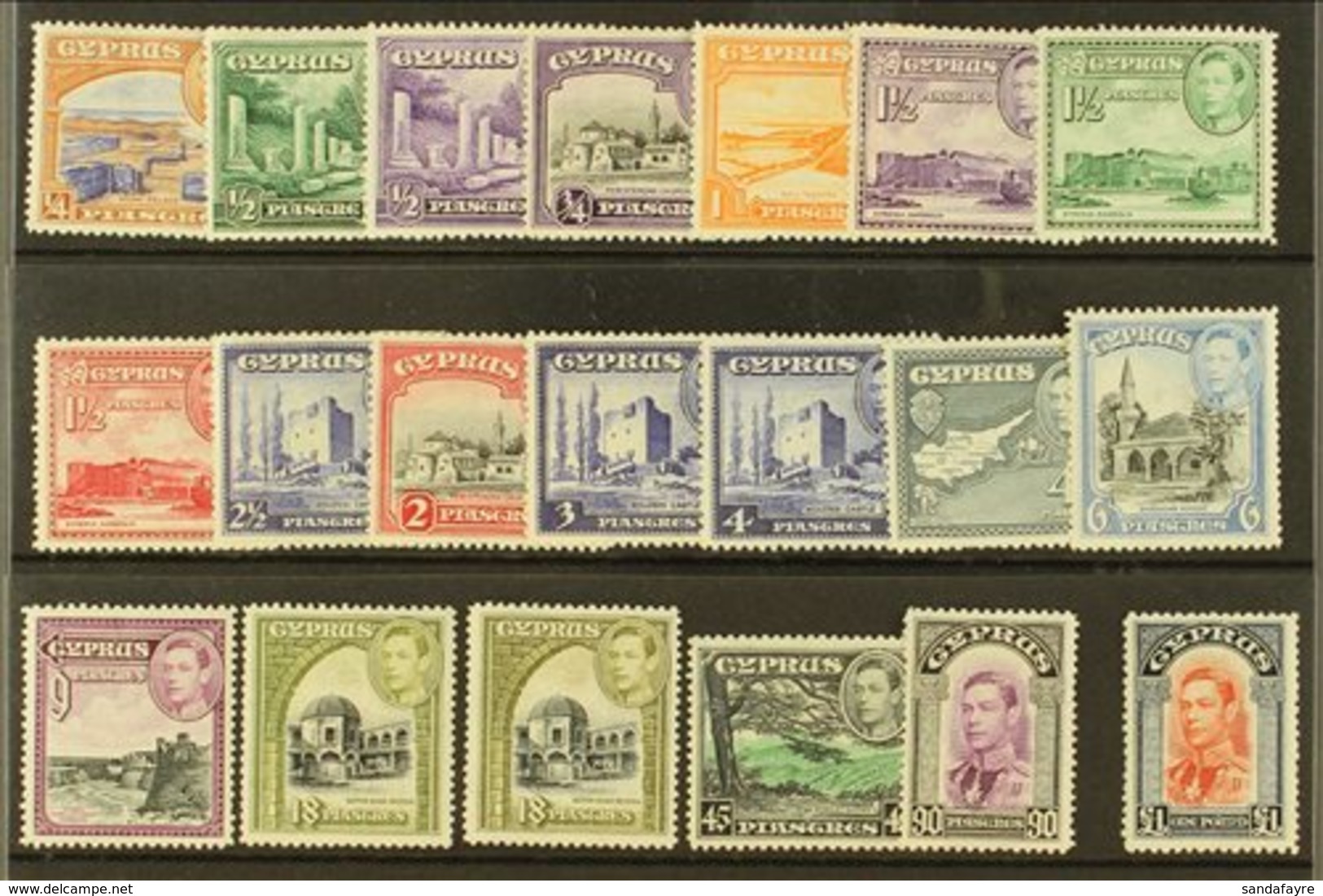 1938-51 Pictorials Complete Set Inc Both 18pi Shades, SG 151/63 & 160a, Very Fine Mint, Very Fresh. (20 Stamps) For More - Other & Unclassified
