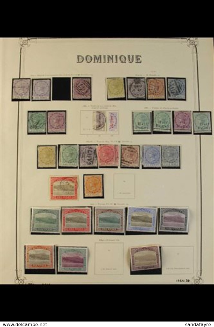 1874-1957 MINT & USED COLLECTION Presented On Album Pages, We See 1874 1d Lilac Unused, 1s Dull Magenta Used, 1877-9 Wmk - Dominica (...-1978)