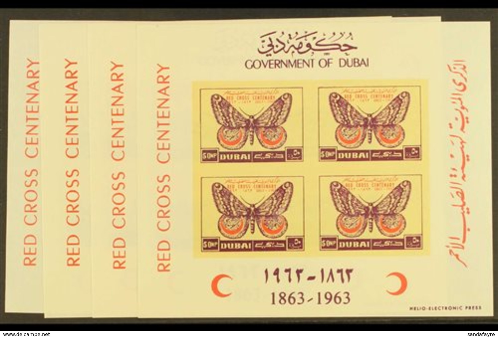 1963 Red Cross Centenary Imperf Miniature Sheet Set, SG MS 33b, Never Hinged Mint (4 Sheets) For More Images, Please Vis - Dubai