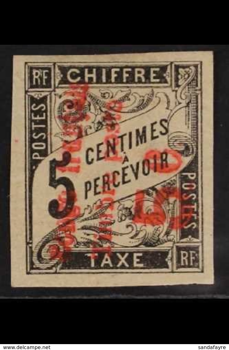 CONGO 1892 5c On 5c Black Overprint On Postage Due Reading Up (Yvert 8, SG 13), Fine Mint, Four Good To Large Margins, F - Otros & Sin Clasificación