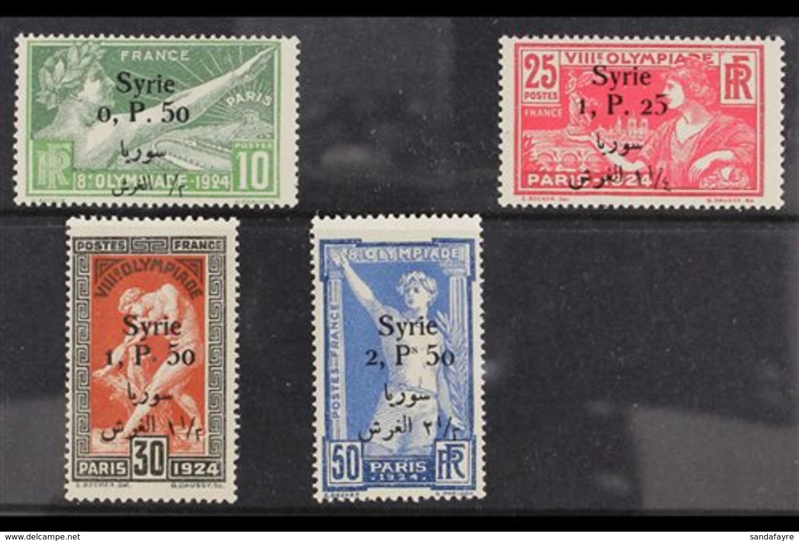 SYRIA 1924 Olympic Games Set (of France) Bilingual Surcharged, Yv 149/52, SG 166/69, Never Hinged Mint (4 Stamps) For Mo - Other & Unclassified